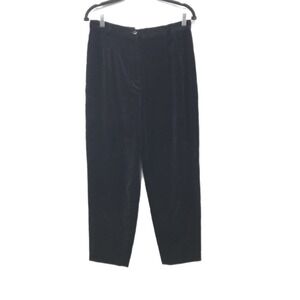 Talbots Vintage Velvet Pants Black High Rise 12